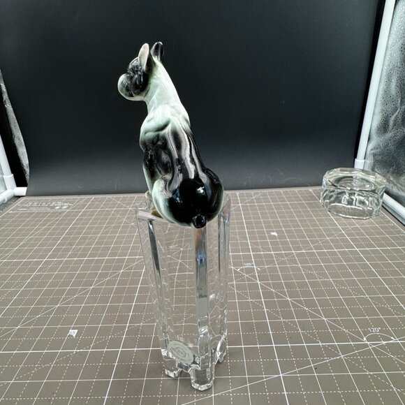 Vintage Ceramic Boston Terrier Bulldog Figurine Dog Statue - Picture 3 of 5
